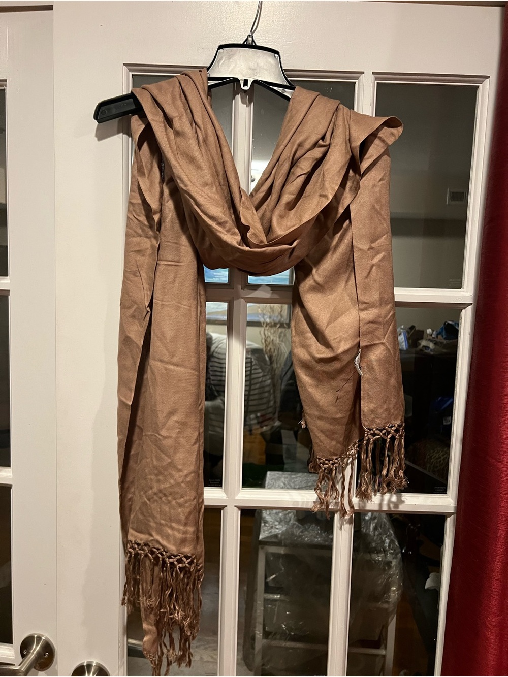 Collection XIIX Warm Tan Fringed Wrap Scarf